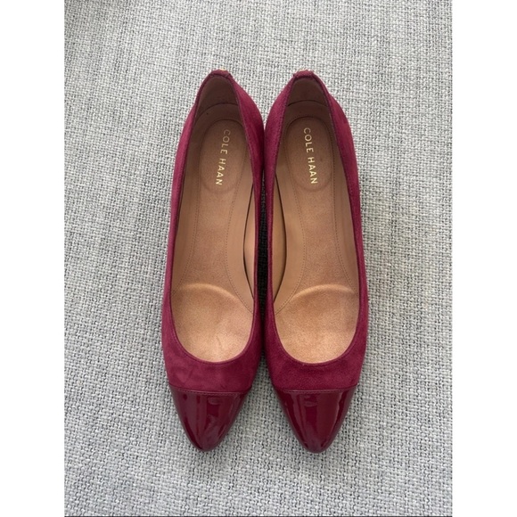Cole Haan Shoes - Cole Haan Women's Two-Tone Burgundy Pointed Flats